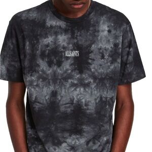 All Saints Black Tie-Dye Men's Shirt